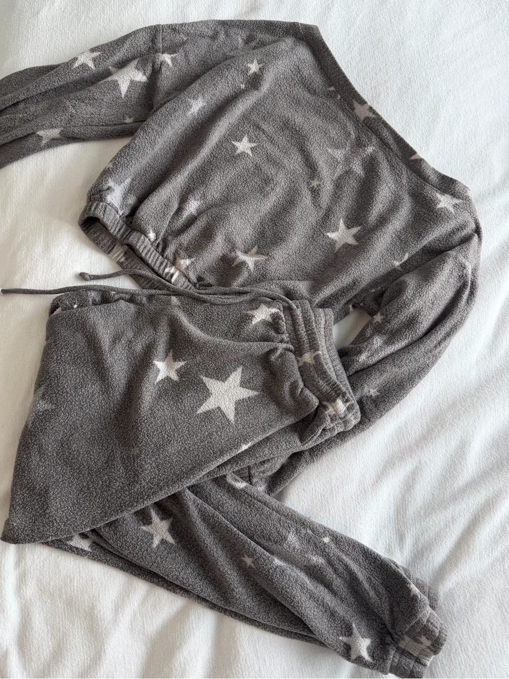 Cozy Grey Star Pajama Set